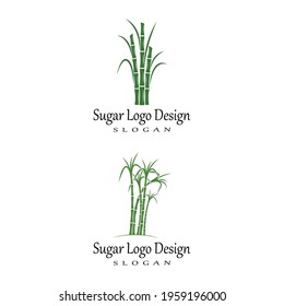 Sugar cane Logo Template vector nature symbols