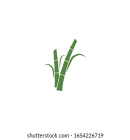 Diseño vectorial del logo de la planta de caña de azúcar