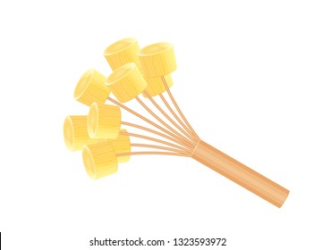 sugar cane slices in a wooden bamboo stick thin isolated on white background, sugarcane pieces cut fresh, Illustration pieces of sugarcane, clip art sugar cane, sugarcane easy street foods sweet fruit