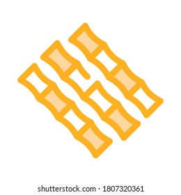 Sugar Cane Sticks Icon Vector. Outline Sugar Cane Sticks Sign. Isolated Contour Symbol Illustration