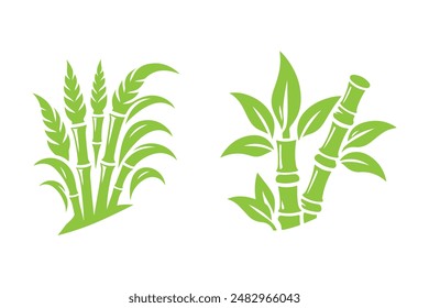 Plantilla de caña de azúcar símbolo de Vector naturaleza