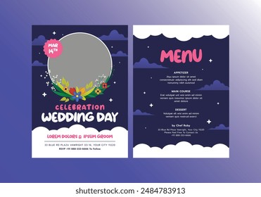 Sugar Cloudy Wedding Invitation Template