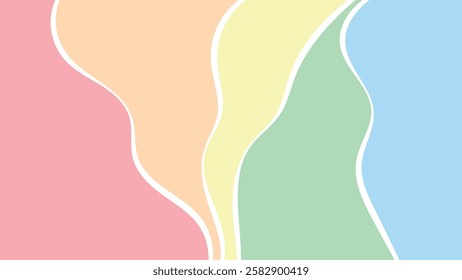 sugar coated spectrum color wave layer abstract background vector design