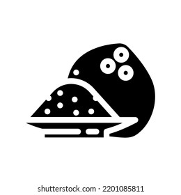 sugar coconut tropical glyph icon vector. sugar coconut tropical sign. isolated symbol illustration
