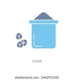 sugar concept line icon. Simple element illustration. sugar concept outline symbol design.
