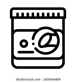 Sugar Container Icon Vector. Outline Sugar Container Sign. Isolated Contour Symbol Illustration
