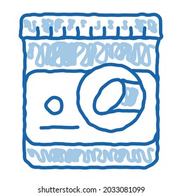 Sugar Container sketch icon vector. Hand drawn blue doodle line art Sugar Container sign. isolated symbol illustration