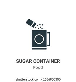 Sugar container vector icon on white background. Flat vector sugar container icon symbol sign from modern food collection for mobile concept and web apps design.