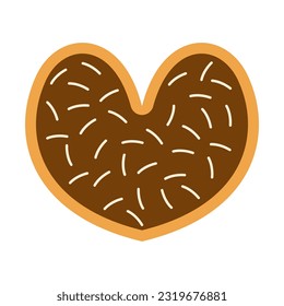 Sugar Cookies Cartoon Illustration. Chocolate biscuit cartoon icon. A cookie flat icon vector illustration design, this vector is suitable for icons, logos, illustrations, stickers, books, etc.