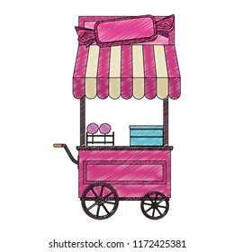Sugar cotton cart scribble