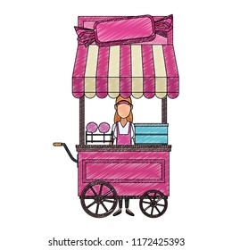 Sugar cotton cart scribble