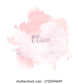 Sugar cotton pink clouds vector design background. Glamour fairytale backdrop. Plane sky view with stars and sunset. Watercolor style texture. Delicate card. Elegant decoration. Fantasy pastel color