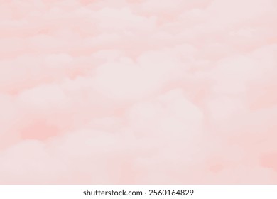 Sugar cotton pink clouds vector design background. Glamour fairytale backdrop. Plane sky view with stars and sunset. Watercolor style texture. Delicate card. Elegant decoration. Fantasy pastel color