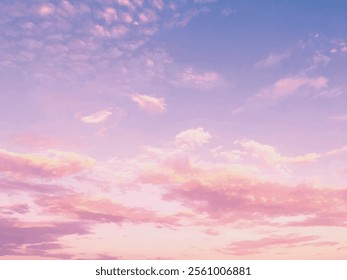 Sugar cotton pink clouds vector design background. Glamour fairytale backdrop. Plane sky view with stars and sunset. Watercolor style texture. Delicate card. Elegant decoration. Fantasy pastel color. 