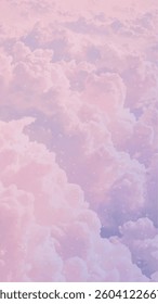 Sugar cotton pink clouds vector design background. Glamour fairytale backdrop. Plane sky view with stars and sunset. Watercolor style texture. Delicate card. Elegant decoration. Fantasy pastel. color.
