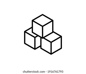 Sugar crystal icon in trendy flat style isolated on white background. Symbol for your web site design, logo, app, UI. Vector illustration, EPS.