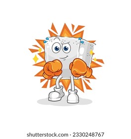 the sugar cube boxer character. cartoon mascot vector