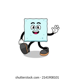 Sugar Cube Cartoon Walking , Character Design