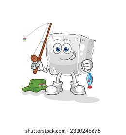 the sugar cube fisherman illustration. character vector