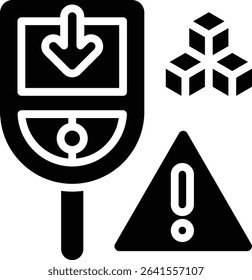 Sugar cube icon arrow down the importance of monitoring and managing blood sugar for people with hypoglycemia blood glucose levels are below normal limits for health reasons