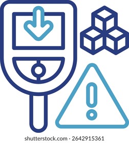 Sugar cube icon arrow down the importance of monitoring and managing blood sugar for people with hypoglycemia blood glucose levels are below normal limits for health reasons