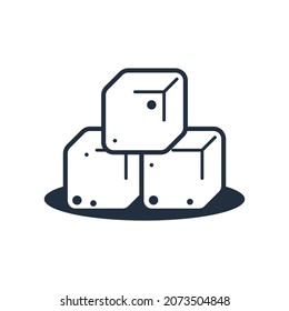 sugar cube icon, Vector .