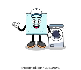 Zucker-Würfel-Illustration als Wäscheservice , Charakterdesign