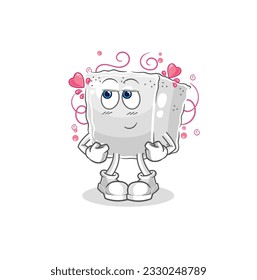 the sugar cube shy vector. cartoon character