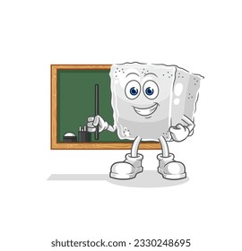 the sugar cube teacher vector. cartoon character