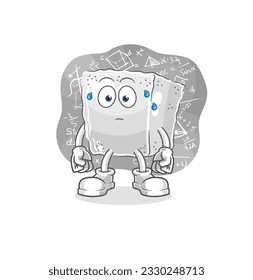 the sugar cube thinking hard vector. cartoon character