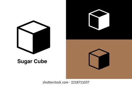 sugar cube vector icon white background