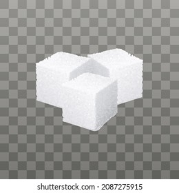 Sugar cube. Vector realistic design