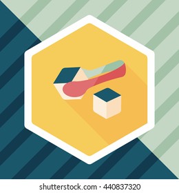 Sugar cubes flat icon with long shadow,eps10