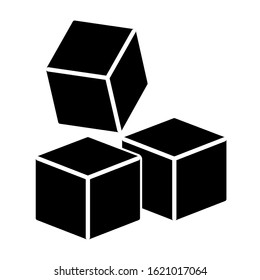 Sugar cubes icon design. Sugar cubes icon in modern silhouette style design. Vector illustration.