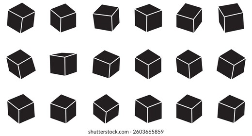 Sugar cubes icon design. Sugar cubes icon in modern silhouette style design. Vector illustration.