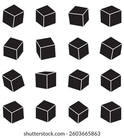 Sugar cubes icon design. Sugar cubes icon in modern silhouette style design. Vector illustration.