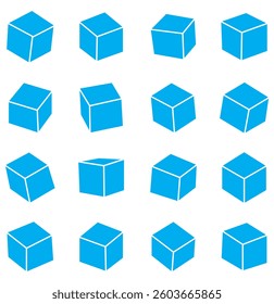 Sugar cubes icon design. Sugar cubes icon in modern silhouette style design. Vector illustration.