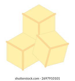 Elemento de ícone de cubos de açúcar para design