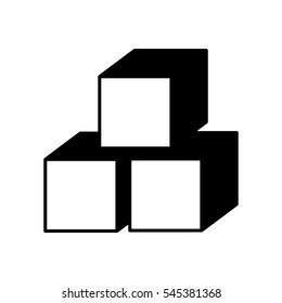 sugar cubes isolated icon vector illustration design