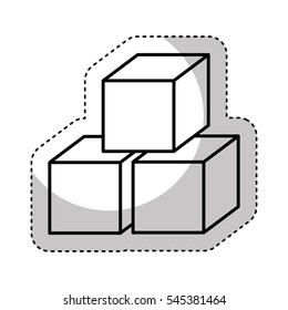 sugar cubes isolated icon vector illustration design