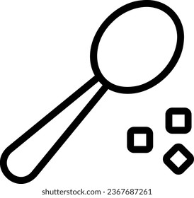 sugar cubes line icon illustration vector