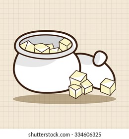 Sugar cubes theme elements vector,eps