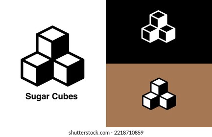 sugar cubes vector icon white background
