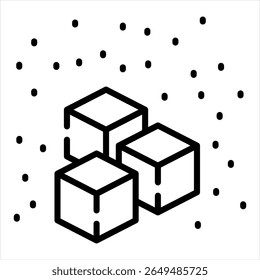 Sugar Cubes Vector Single icon