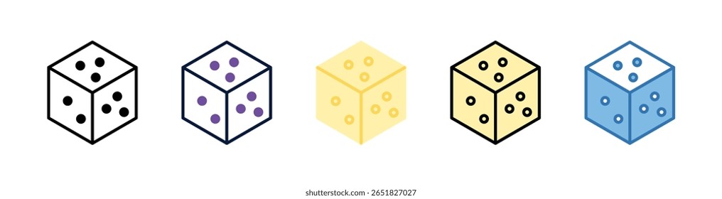 Elemento de icono de dados de azúcar para el diseño