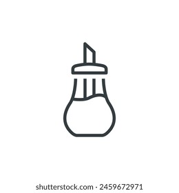 Zuckerspender-Becken-Symbol, Vektorillustration