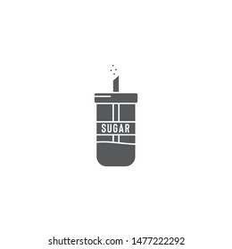 Sugar dispenser vector icon isolated on white background