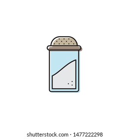 Sugar dispenser vector icon isolated on white background