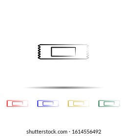 Sugar, disposable bag multi color style icon. Simple thin line, outline vector of tea icons for ui and ux, website or mobile application