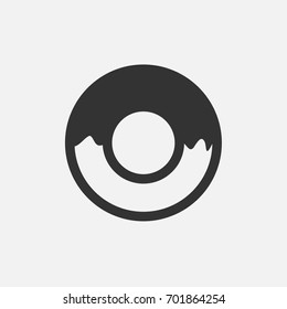 Sugar donut Vector illustration icon symbol